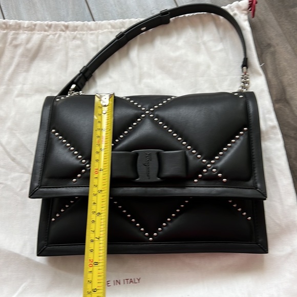 Ferragamo Viva Studded Bow Bag Authentic - Picture 16 of 17